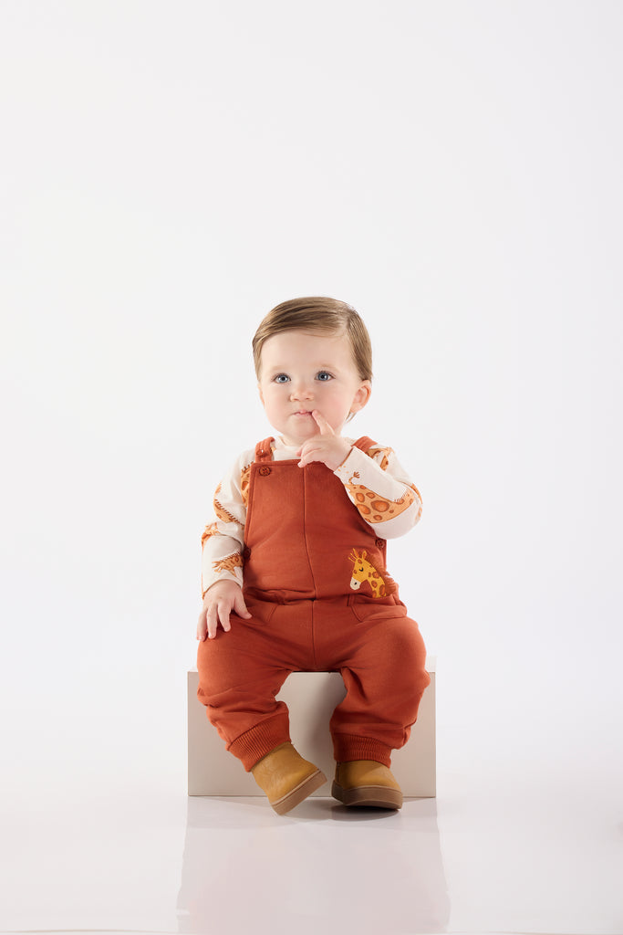 Upbaby Girls Boys Infants Toddlers Kids   Bodysuit Bib Pants 100% Cotton Giraffes Jungle Animals The Plaid Giraffe Children's Boutique