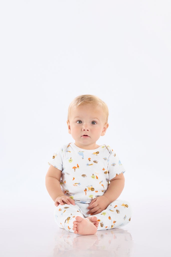 Upbaby Boys Girls Infants Toddlers Kids Juniors Top Bodysuit Pants Fold-over Feet Jungle Animals Lions 100% Cotton The Plaid Giraffe Children's Boutique