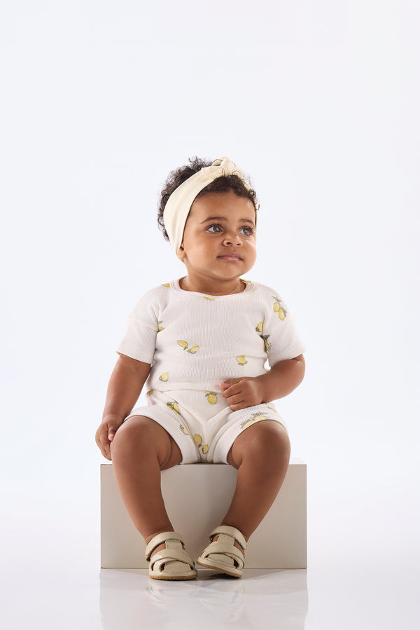 Upbaby Boys Girls Infants Toddlers Kids Juniors Top Shorts Lemons Fruit Food The Plaid Giraffe Children's Boutique