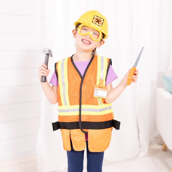 Melissa and Doug Girls Boys Toddlers Kids Juniors Toys Construction Worker Dress Costume Make Believe Halloween The Plaid Giraffe Children's Boutique