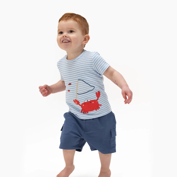Angel Dear Boys Girls Infants Toddlers Kids Shirt Shorts Fishing Fish Crabs Vacation Bamboo Organic Cotton The Plaid Giraffe Children's Boutique