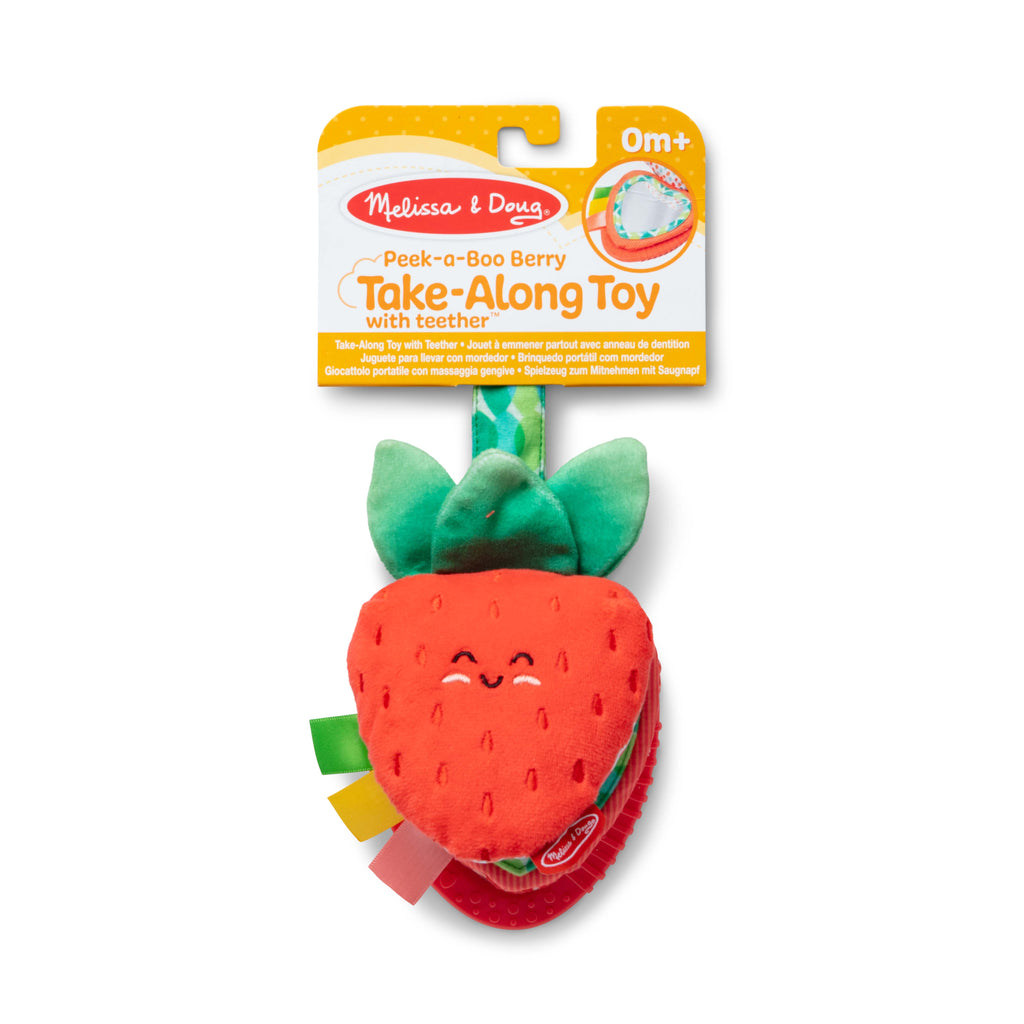 Melissa & Doug Girls Boys Infants Toddlers Kids Stroller Toy Strawberry Mirror Teething Teether Crinkle The Plaid Giraffe Children's Boutique