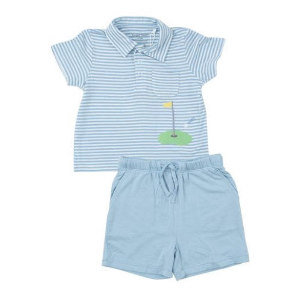 Angel Dear Boys Infants Toddlers Kids Polo Shirt Shorts Golf Sports Stripes Bamboo The Plaid Giraffe Childrens Boutique