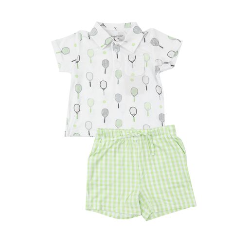 Angel Dear Boys Infants Toddlers Kids Polo Shirt Checkered Shorts Tennis Sports Bamboo The Plaid Giraffe Childrens Boutique