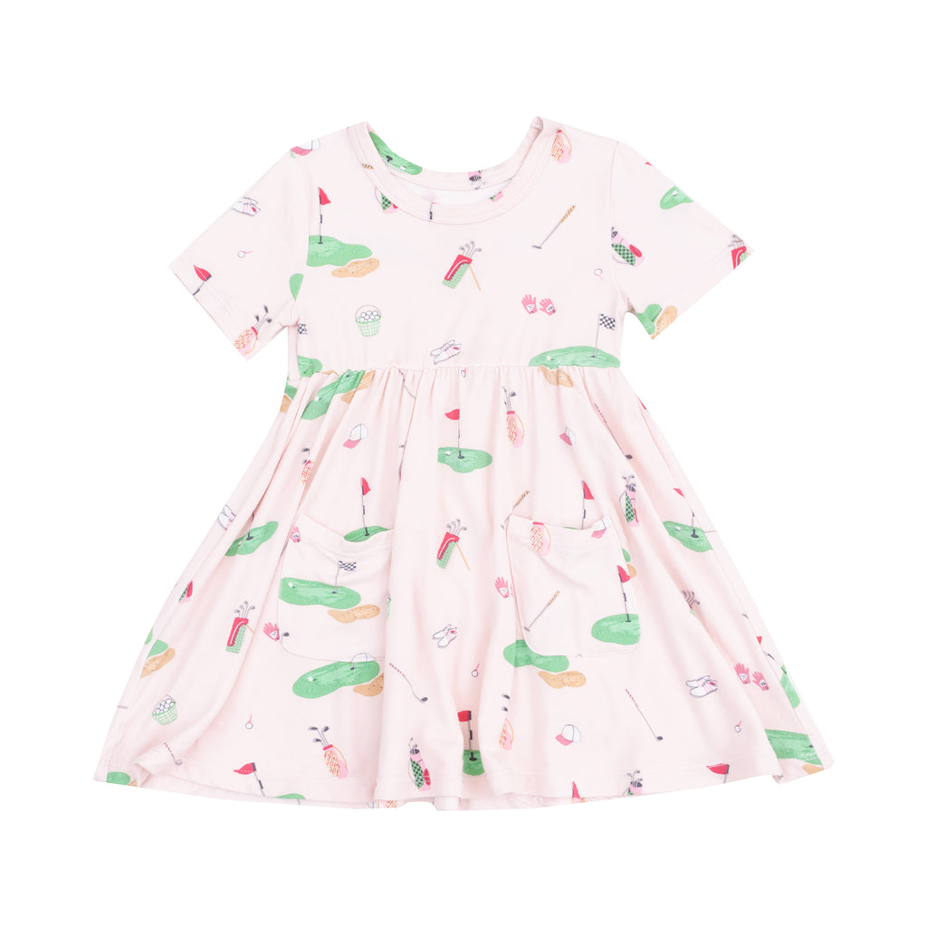 Girl Short Sleeve Twirly Dress