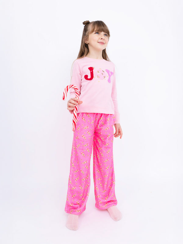 Preppy Goose Limeapple Girls Infants Toddlers Kids Juniors Pajama Pants Holiday Christmas Candy Canes The Plaid Giraffe Children's Boutique