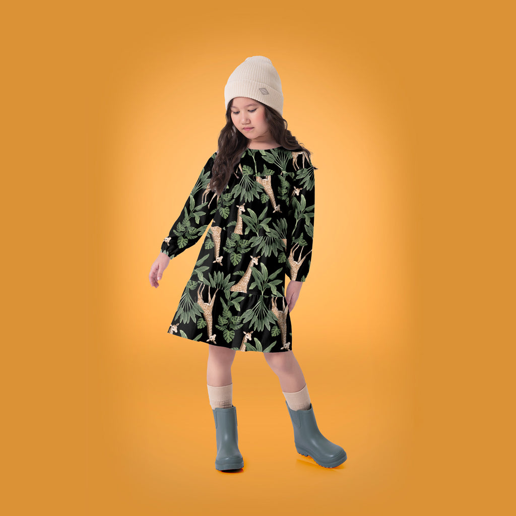 Nanai Girls Infants Toddlers Kids Juniors Dress Giraffes Leaves Back To School The Plaid Giraffe Children's Boutique