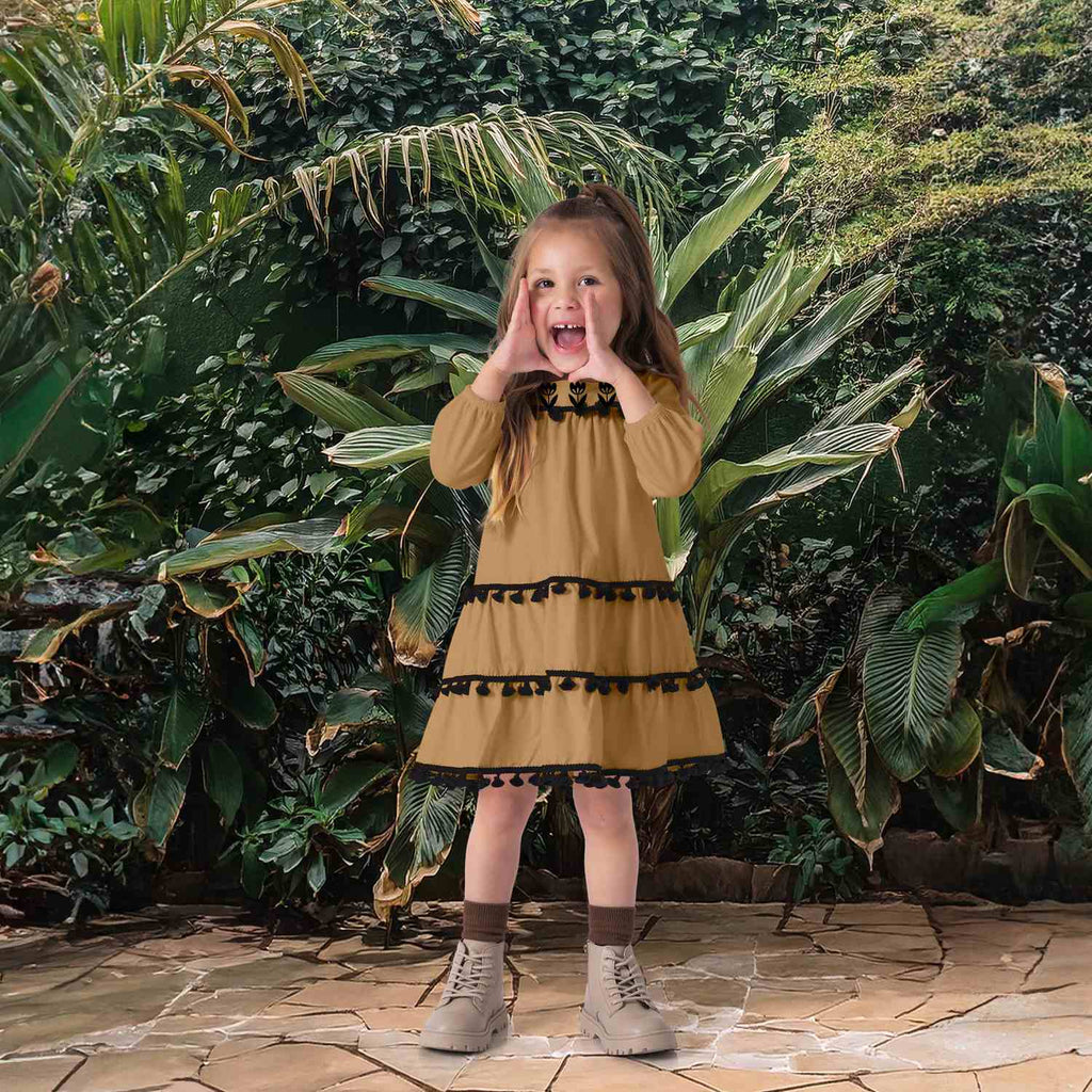 Nanai Girls Infants Toddlers Kids Juniors Dress Tassels Tiered Skirt Back To School The Plaid Giraffe Children's Boutique