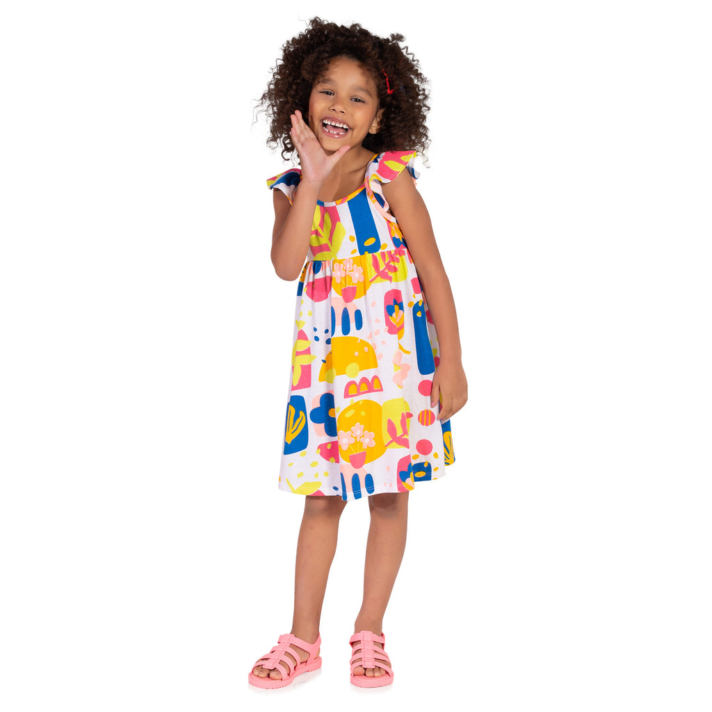 Nanai Girls Infants Toddlers Kids Juniors Dress Flowers Shapes 100% Cotton The Plaid Giraffe Childrens Boutique