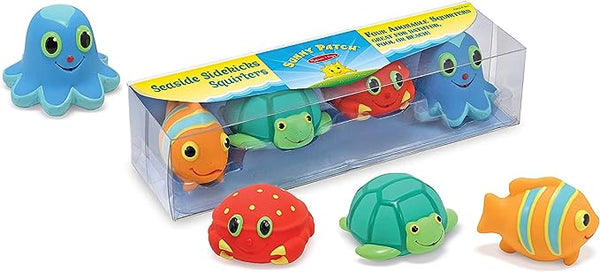 Melissa & Doug Girls Boys Infants Bath Toys Fish Turtle Octopus Crab Interactive Learning The Plaid Giraffe Childrens Boutique