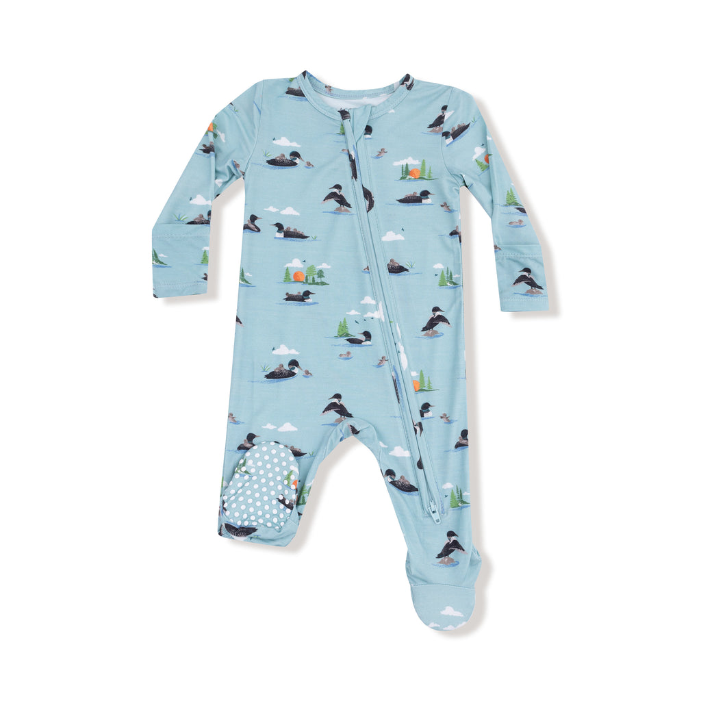 Angel Dear Girls Boys Infants Toddlers Kids Footie Sleeper Sleepwear Nightwear Loons Birds Two-way Zipper Bamboo The Plaid Giraffe Children's Boutique