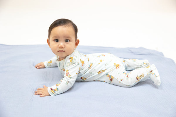 Angel Dear Girls Boys Unisex Infants Toddlers Kids Footie Sleeper Sleepwear Nightwear Two-way Zipper Dogs Vacation Bamboo The Plaid Giraffe Children's Boutique