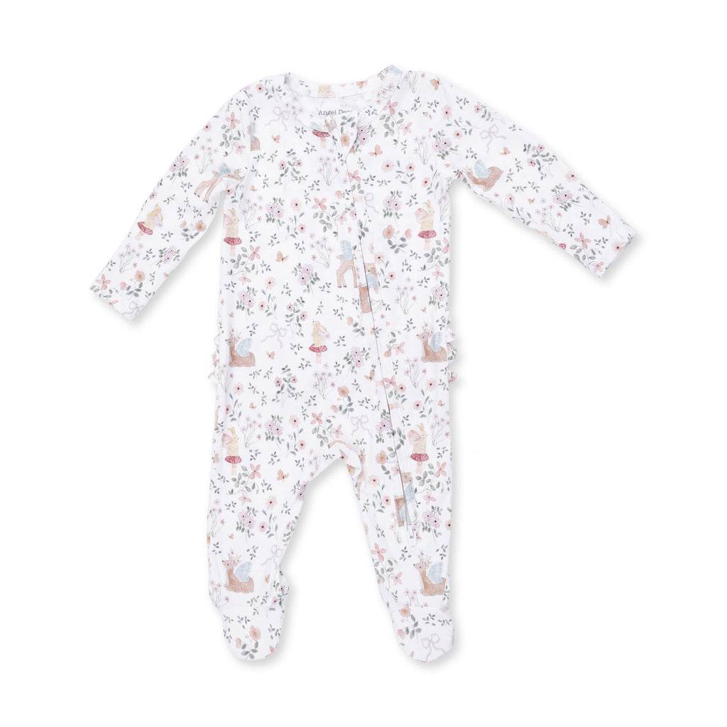 Angel Dear Girls Boys Unisex Infants Toddlers Kids Enchanged Woodland Footie Sleeper Sleepwear Nightwear Bamboo Two-way Zipper Forest Animals Flowers The Plaid Giraffe Children's Boutique
