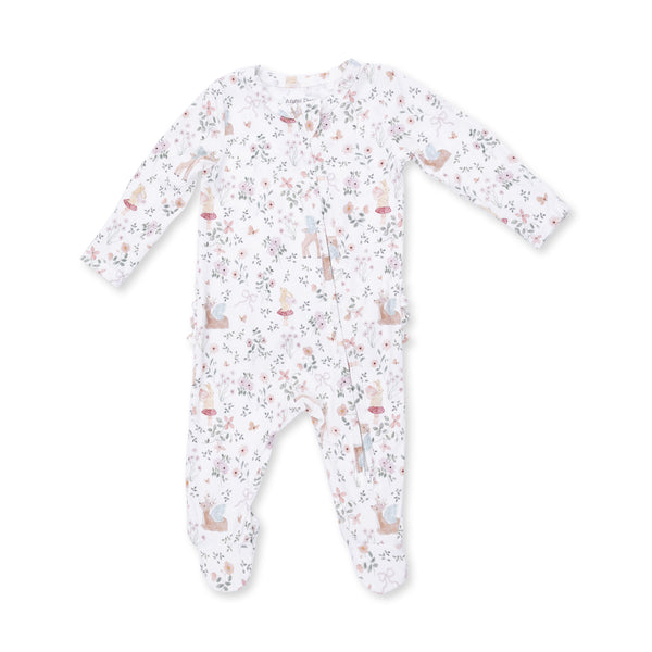 Angel Dear Girls Boys Unisex Infants Toddlers Kids Enchanged Woodland Footie Sleeper Sleepwear Nightwear Bamboo Two-way Zipper Forest Animals Flowers The Plaid Giraffe Children's Boutique