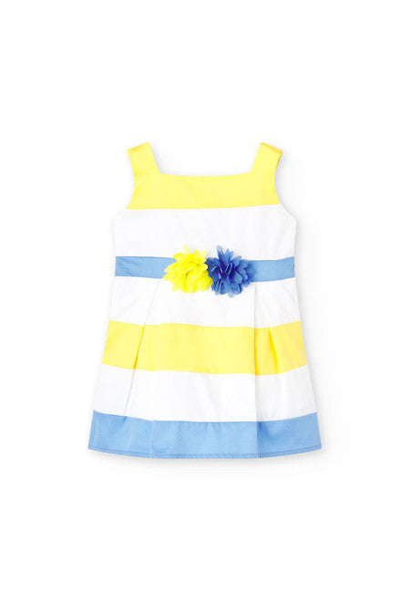 Boboli Girls Infants Toddlers Kids Juniors Dress Sleeves Stripes Flowers 100% Cotton The Plaid Giraffe Childrens Boutique