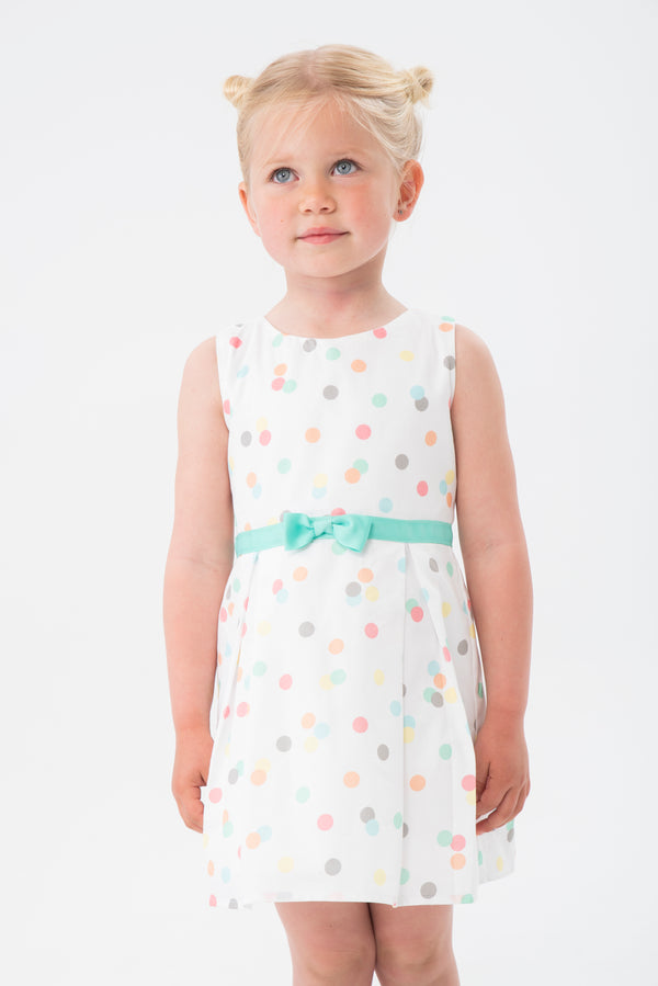 Boboli Girls Infants Toddlers Dress Polka Dots Easter Holiday Special Occasion The Plaid Giraffe Childrens Boutique