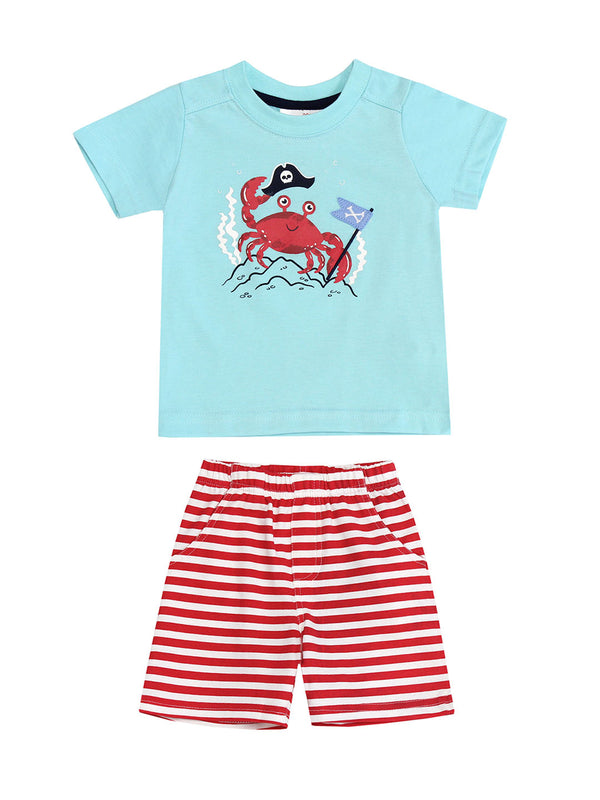 Minibamba Boys Infants Toddlers T-Shirt Shorts Stripes Crabs Pirates The Plaid Giraffe Childrens Boutique