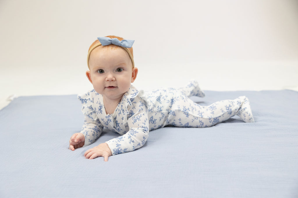 Angel Dear Girls Boys Unisex Infants Toddlers Kids Footie Sleeper Sleepwear Nightwear Two-way Zipper Flowers Floral The Plaid Giraffe Children's Boutique