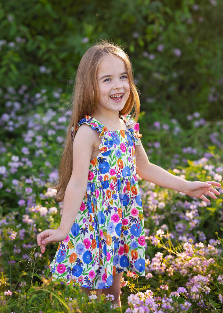 Mabel & Honey Girls Infant Toddler Kids Juniors Dress Wild Flowers Floral The Plaid Giraffe Childrens Boutique