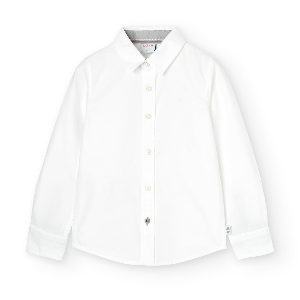 Boboli Boys Kids Juniors Dress Shirt White 100% Cotton The Plaid Giraffe Childrens Boutique