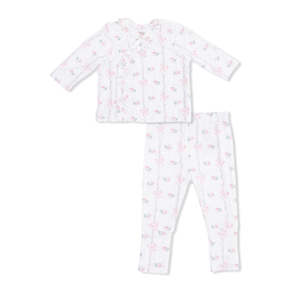 Angel Dear Girls Boys Unisex Infants Toddlers Kids Kimono Top Pants Bottoms Bows Flowers Floral Bamboo The Plaid Giraffe Children's Boutique
