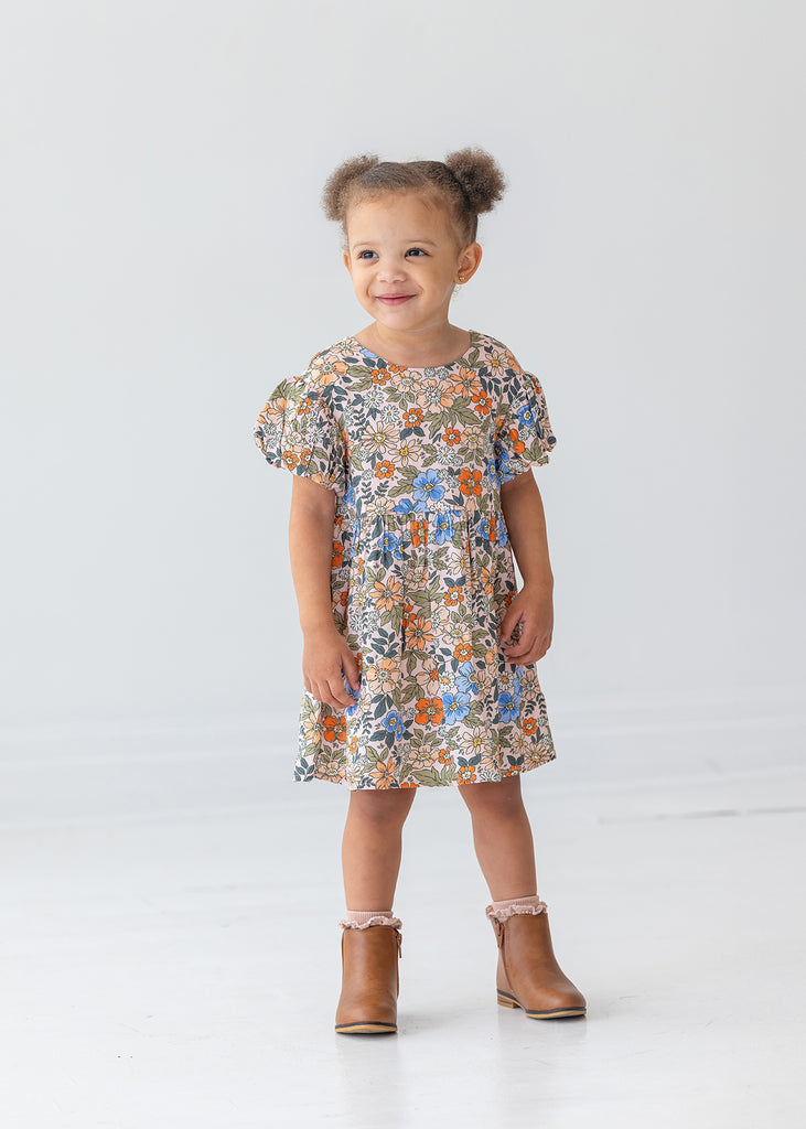 Mabel and Honey Girls Infants Toddlers Kids Juniors Riley Dress Flowers Floral Back To School The Plaid Giraffe Children's Boutique