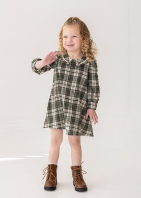 Mabel and Honey Girls Infants Toddlers Kids Juniors Plaid Dress Back To School 100% Cotton The Plaid Giraffe Children's Boutique