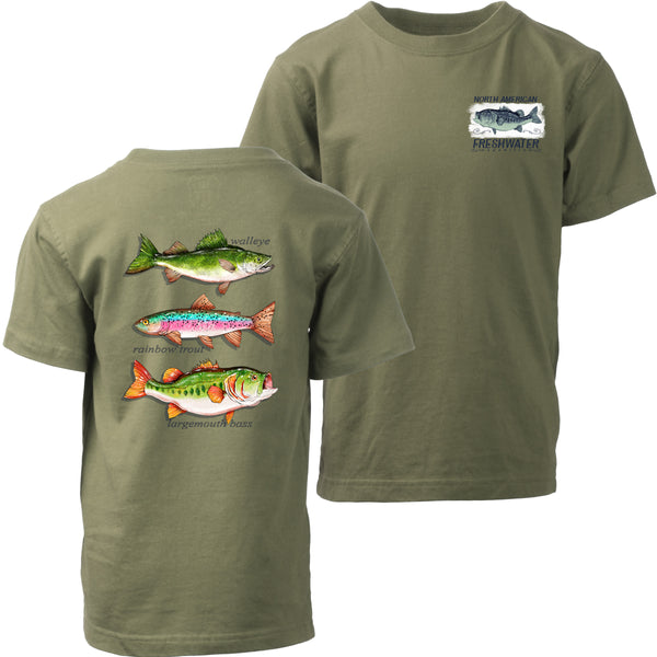 Wes & Willy Boys Toddlers Kids Juniors T-Shirt Fish Fishing 100% Organic Cotton The Plaid Giraffe Childrens Boutique