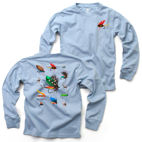 Wes & Willy Boys Infants Toddlers Kids Juniors Long Sleeve T-Shirt Fishing Lures 100% Organic Cotton The Plaid Giraffe Children's Boutique