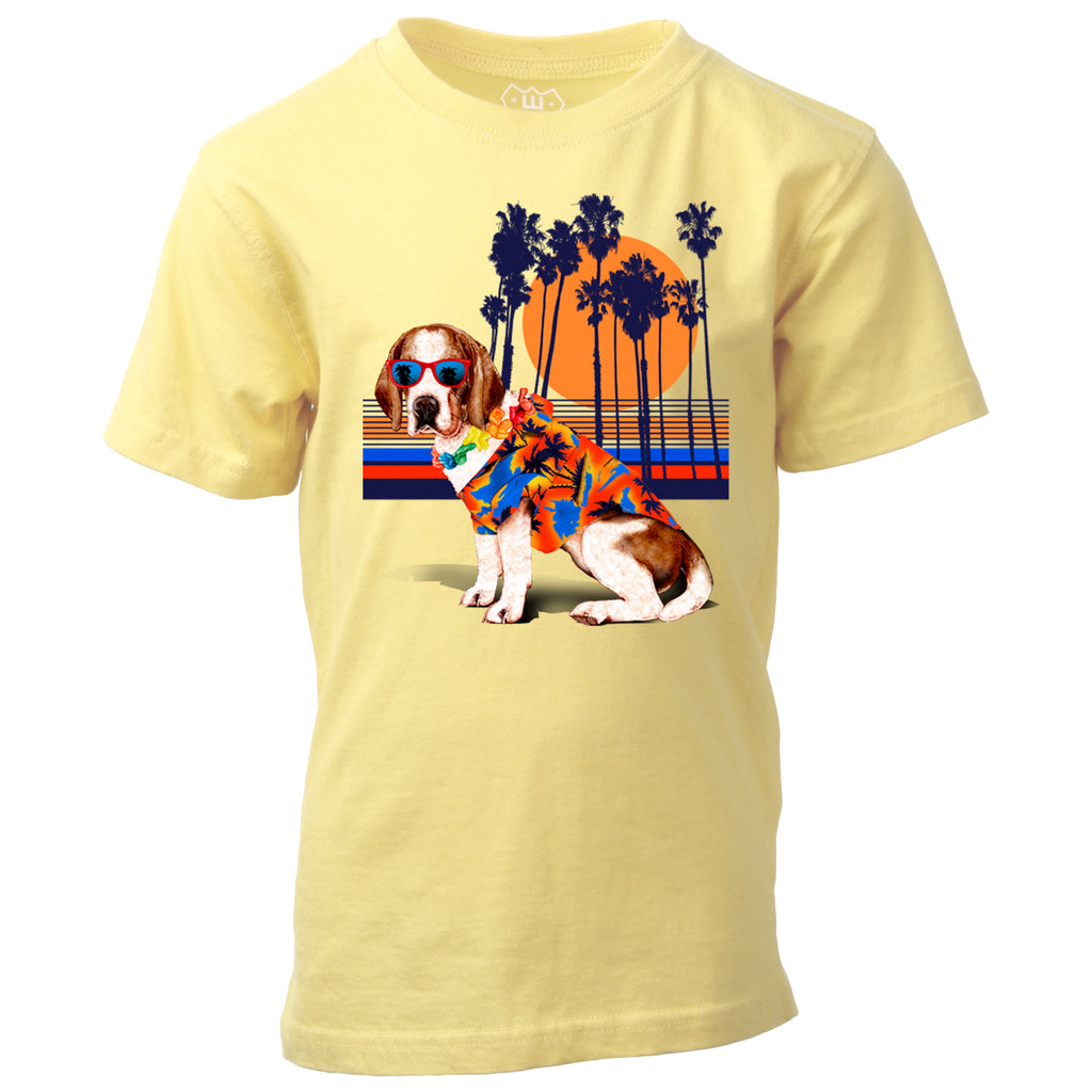 Wes and Willy Boys Infants Toddlers Kids Juniors T-shirt Dogs Surfing Beach 100% Organic Cotton The Plaid Giraffe Children's Boutique