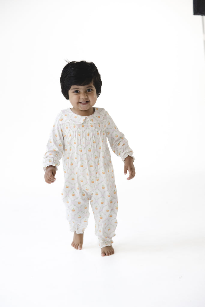 Angel Dear Boys Girls Unisex Infants Toddlers Kids Romper Bamboo Pumpkins Thanksgiving Halloween The Plaid Giraffe Children's Boutique