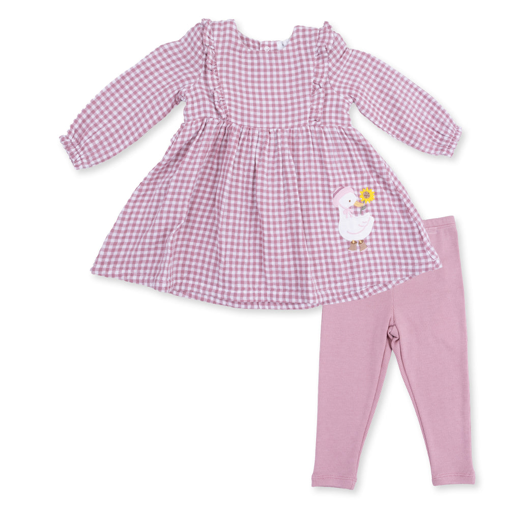 Angel Dear Boys Girls Unisex Infants Toddlers Kids Top Leggings Gingham Check Ducks Flowers 100% Cotton The Plaid Giraffe Children's Boutique