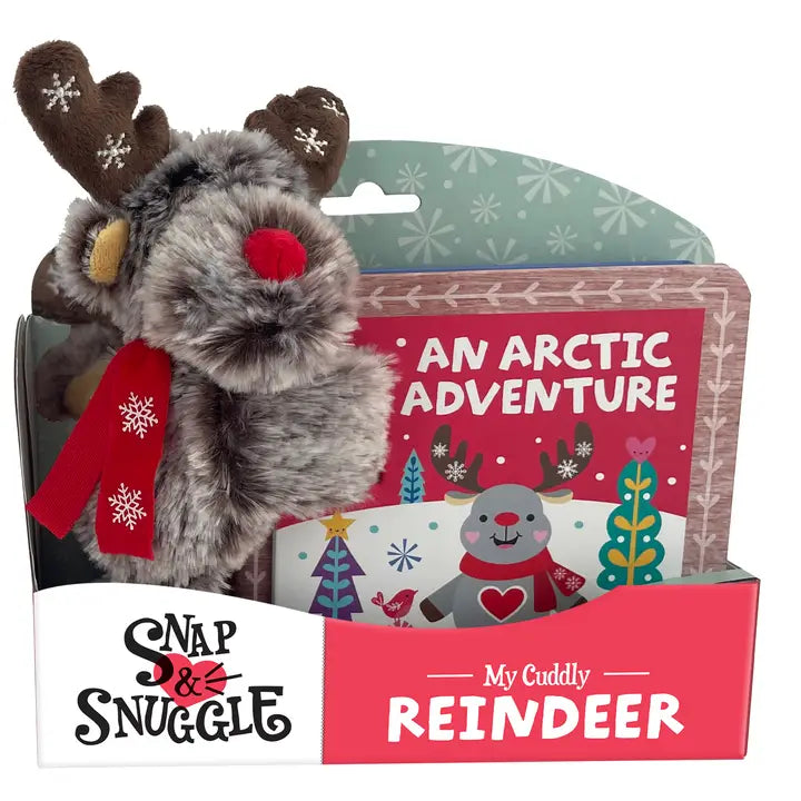 ourcebooks Girls Boys An Arctic Adventure Board Book Reindeer Stuff Bracelet Holiday Christmas The Plaid Giraffe Childrens Boutique