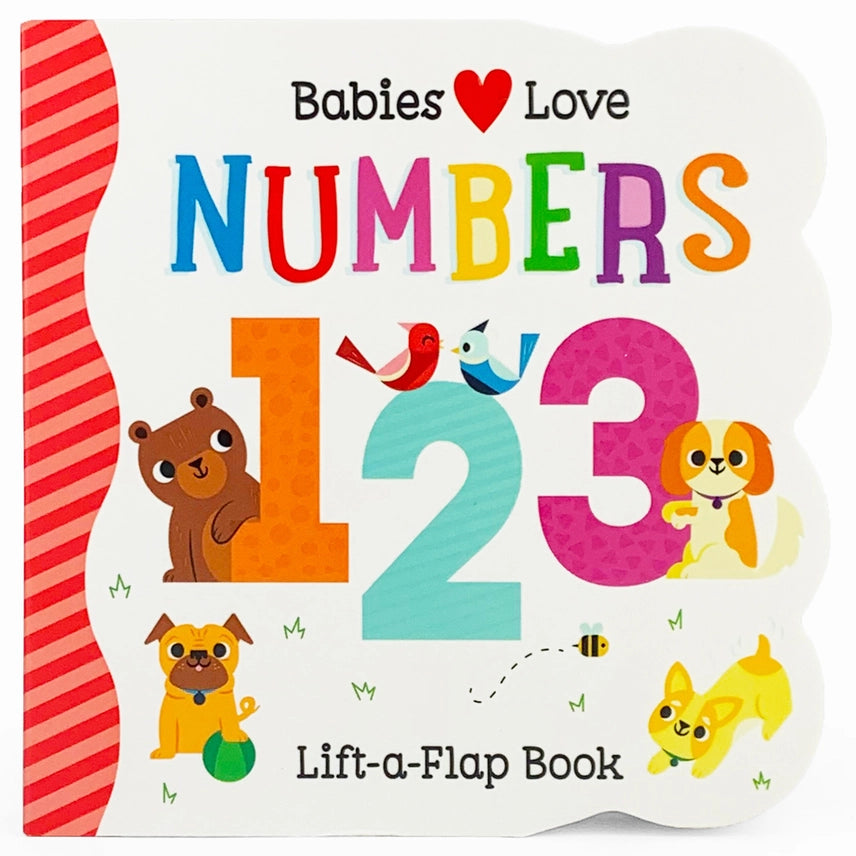 Cottage Door Press Boys Girls Unisex Infants Toddlers Kids Juniors  Board Book Babies Love Numbers Lift-A-Flap Farm Forest Jungle Animals Learning Counting The Plaid Giraffe Childrens Boutique