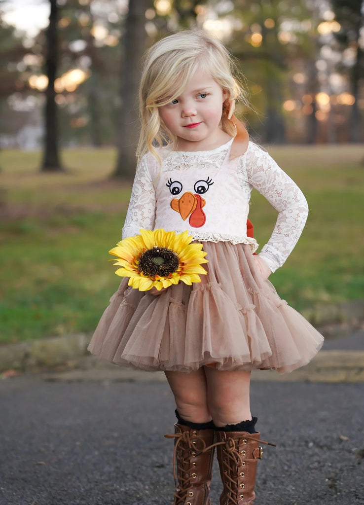 Be Girl Clothing Girls Toddlers Kids Dress Turkey Tulle Thanksgiving Holiday The Plaid Giraffe Childrens Boutique