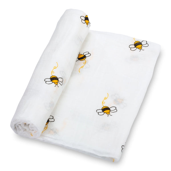 LollyBanks Girls Boys Infants Toddlers Swaddles Blankets 100% Cotton Muslin Honeybees The Plaid Giraffe Childrens Boutique