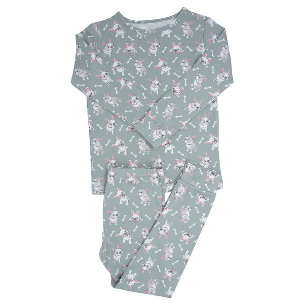 Sweet Bamboo Girls Boys Infants Toddlers Kids The Great Migration Pajamas Sleepwear Nightwear Bamboo French Bulldog Dogs Puppies The Plaid Giraffe Children's Boutique
