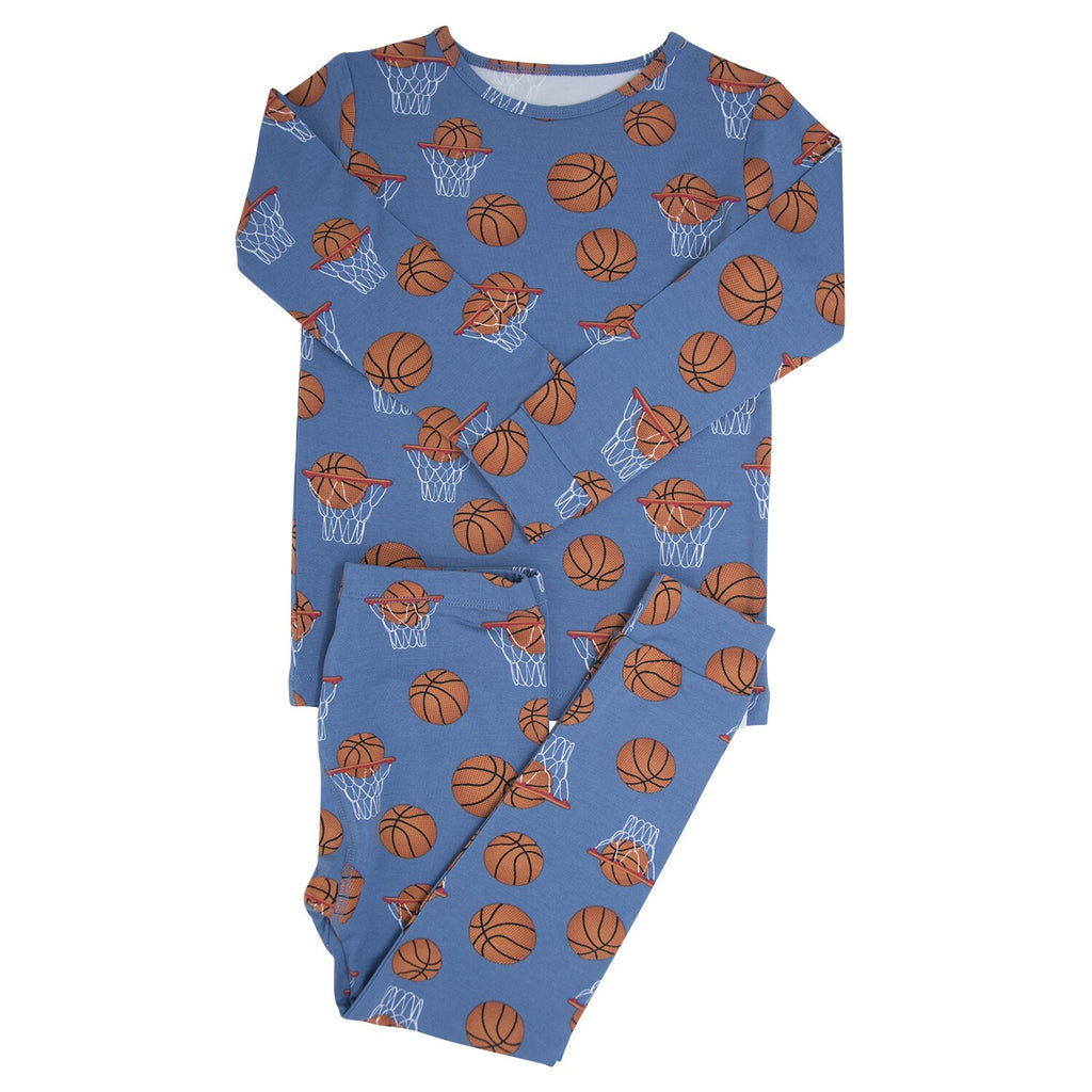 Sweet Bamboo Girls Boys Infants Toddlers Kids Buckets Pajamas Sleepwear Nightwear Bamboo Basketball Sports The Plaid Giraffe Children's Boutique