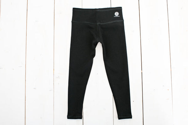 Girls Black High-waist Yoga Pants