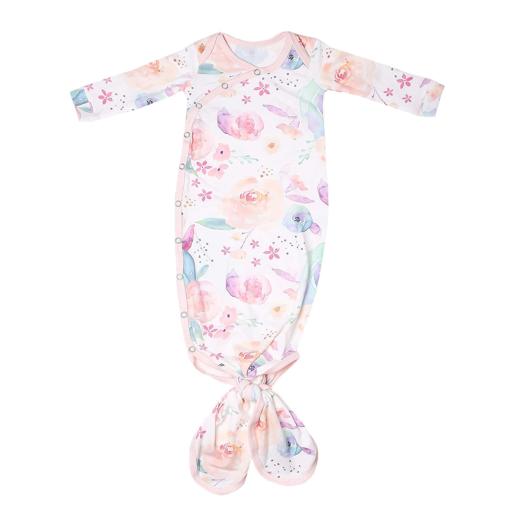 Copper Pearl Boys Girls Infants Toddlers Bloom Knotted Gown Floral Flowers Sleepwear Nightwear The Plaid Giraffe Childen's Boutique