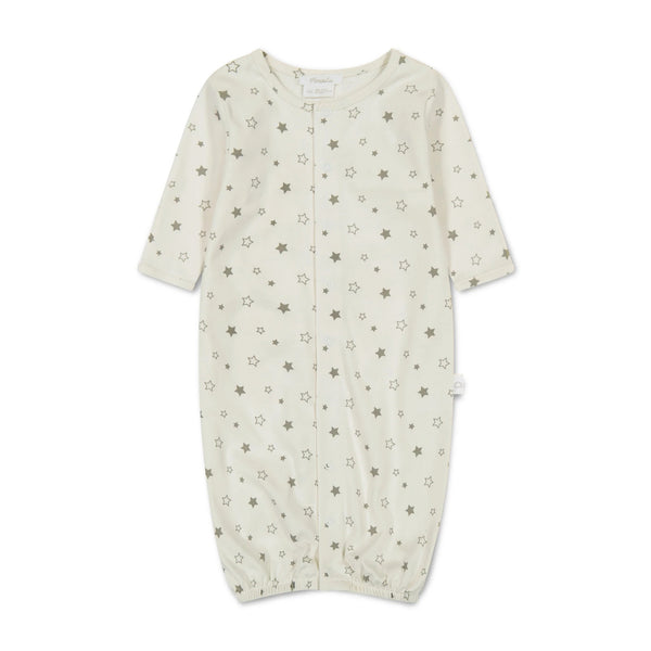 PimaLu Girls Boys Unisex Infants Converter Gown Romper Sleepwear Nightwear Elastic Bottom Stars 100% Pima Cotton The Plaid Giraffe Children's Boutique