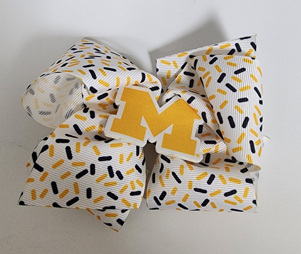 Wee Ones Girls Hair Accessories King Bows University of Michigan The Plaid Giraffe Childrens Boutique