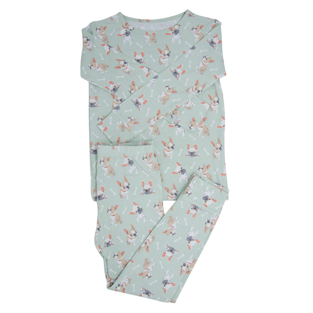 2 Piece Unisex Frenchie Fun L/S Pajamas