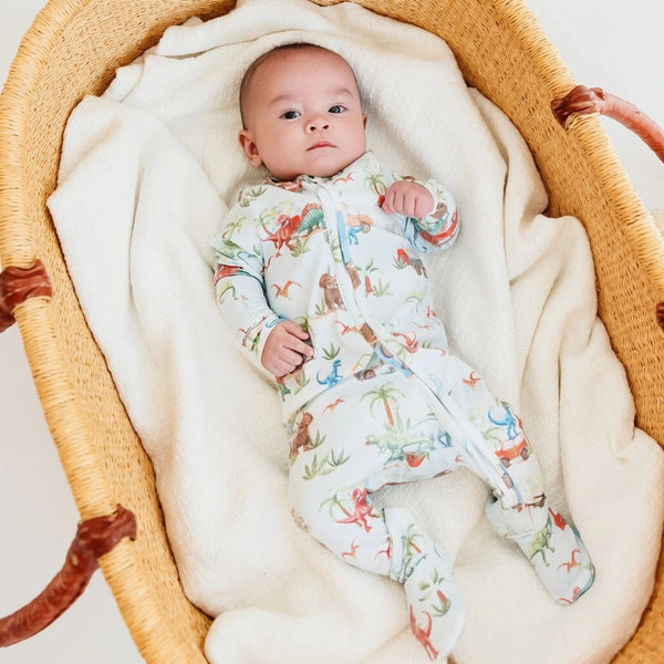 Copper Pearl Girls Boys Infants Footie Sleeper Sleepwear Nightwear Dinosaurs Two-way Zipper The Plaid Giraffe Children's Boutique