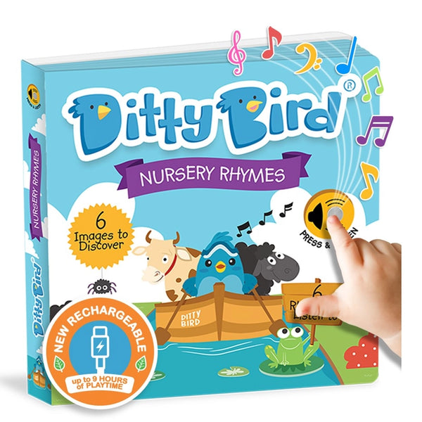 Girls Boys Unisex Infants Toddlers Kids Ditty Bird Electronic Board Books Music Songs Nursery Rhymes Learning Counting ABCs Halloween Christmas The Plaid Giraffe Children's Boutique