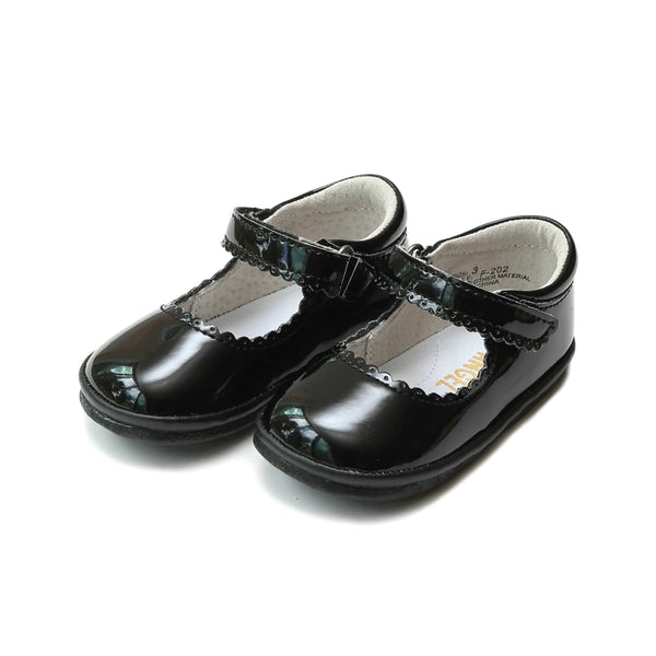 L'Amour Girls Infants Toddlers Mary Jane Shoes Black Patent Gold Metallic The Plaid Giraffe Children's Boutique