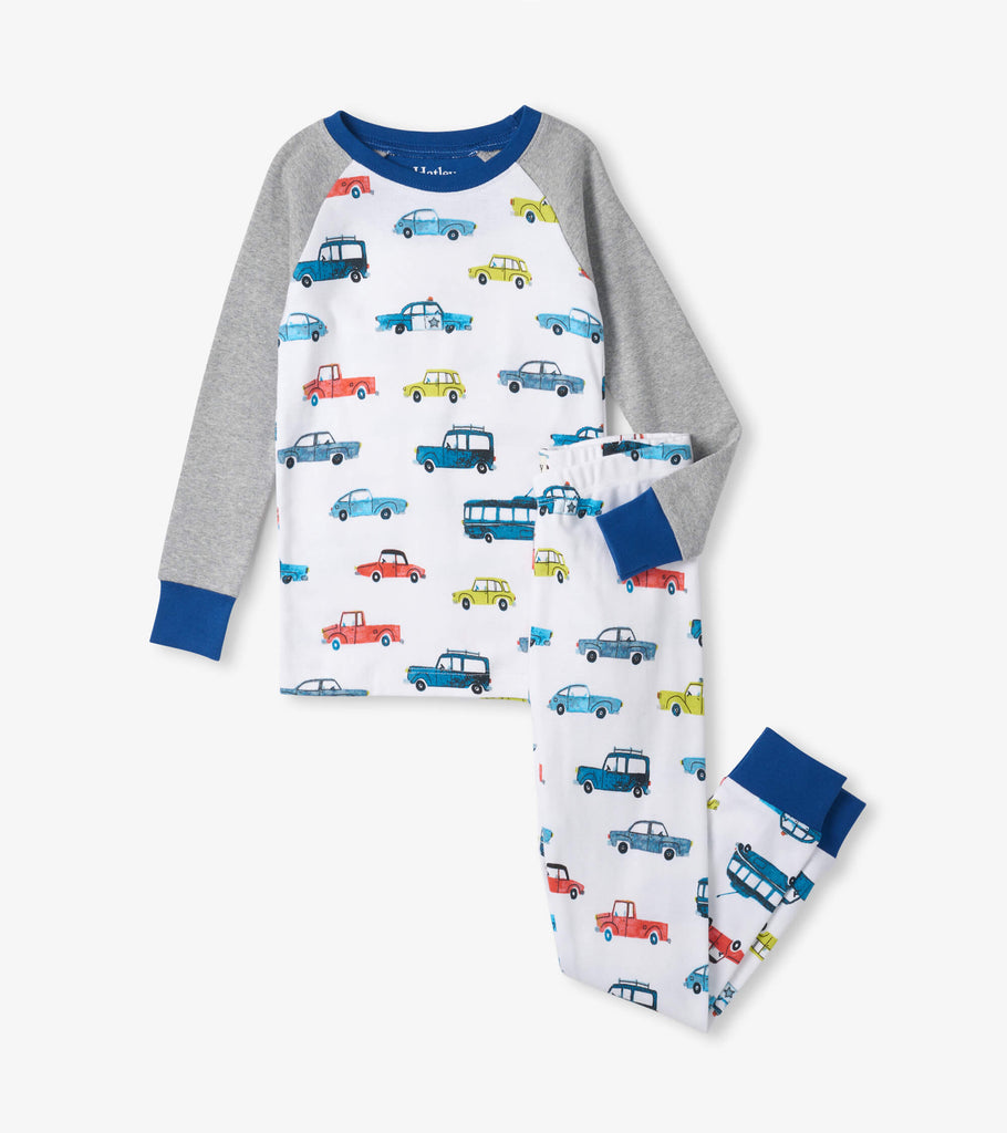 Hatley Girls Boys Toddlers Kids Juniors Pajamas Sleepwear Nightwear 100% Organic Cotton Cars Trucks Buses The Plaid Giraffe Childrens Boutique