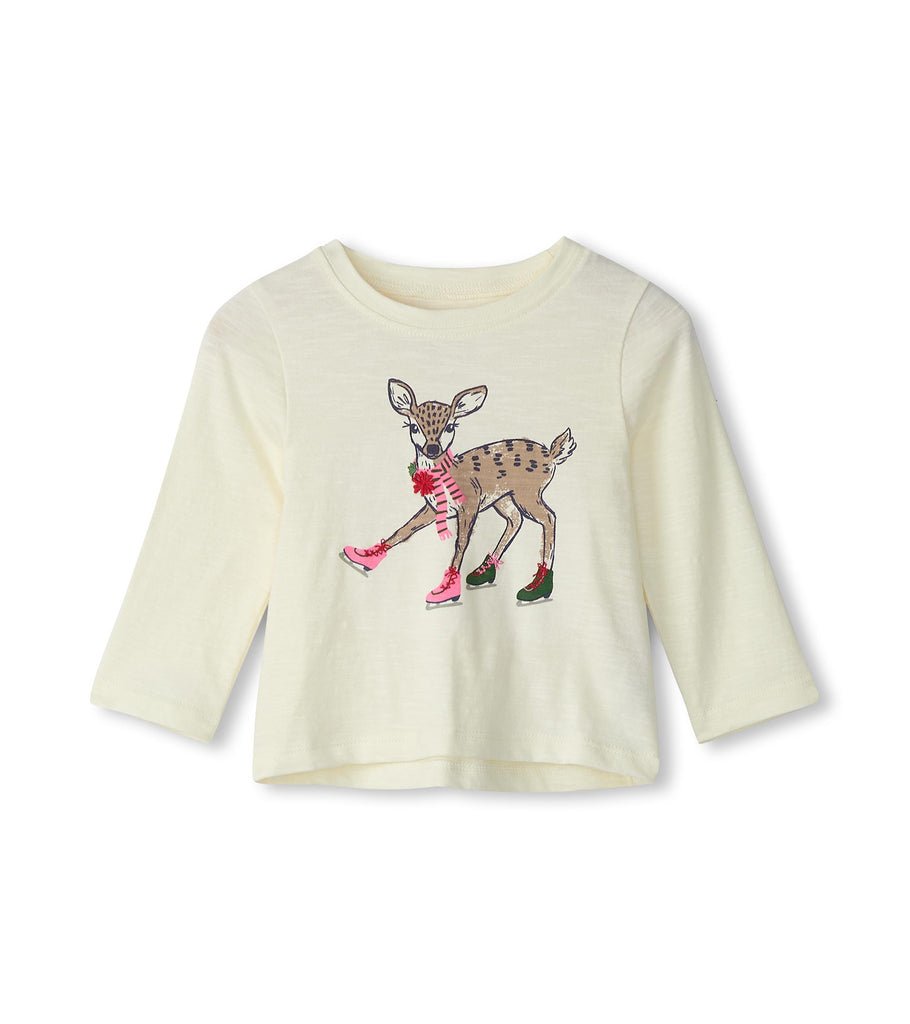 Hatley Girls Boys Infants Toddlers Kids Juniors Red Plaid Jumper Top Skating Reindeer 100% Cotton Christmas Holiday The Plaid Giraffe Childrens Boutique