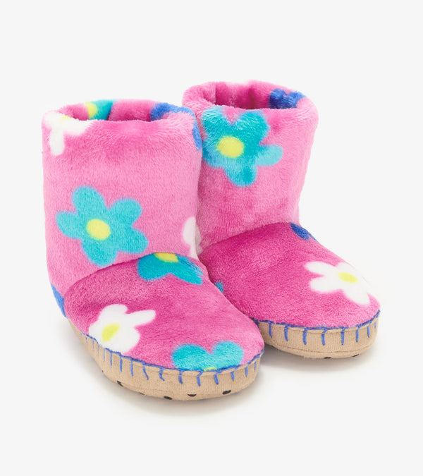 Hatley Boys Girls Infants Toddlers Kids Juniors Slipper Boots Fleece Daisies Flowers The Plaid Giraffe Childrens Boutique