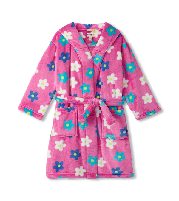 Hatley Boys Girls Infants Toddlers Kids Juniors Robe Bathrobe Fleece Daisies Flowers The Plaid Giraffe Childrens Boutique